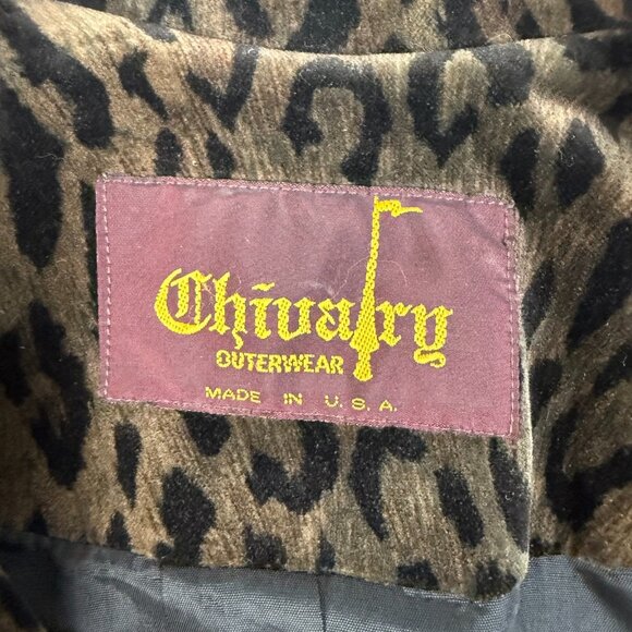 Vintage Women’s Leopard Print De Ball Velvet Double Breasted Overcoat Jackie O - Picture 4 of 8